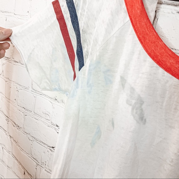 Revolve Chaser England Patch Graphic Shirt White Size Medium *Flawed* NWT - Picture 5 of 7